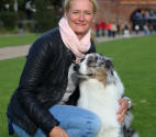 Steanie Möller mit Hund Django